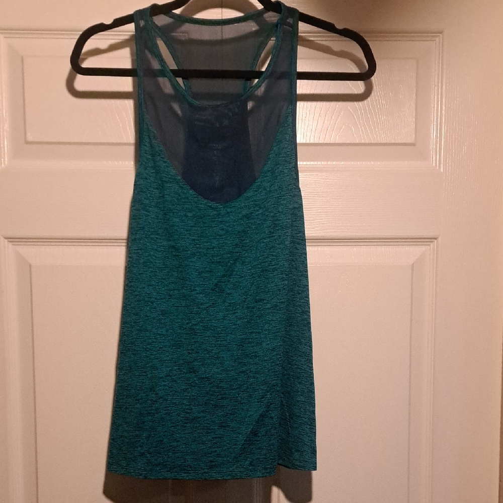 🥎 Athletic-Women's Teal Green Tank sports Top With sweat guard Sporty Loose Fit